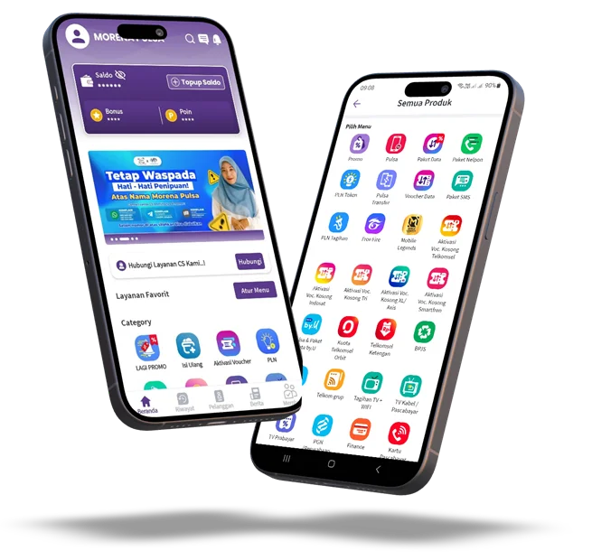 Aplikasi Agen Pulsa dan PPOB Morena Payment